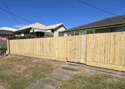 timber fence and gate