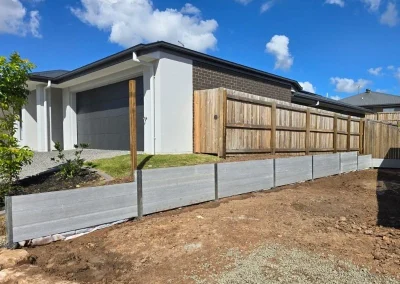 concrete sleeper retaining walls Logan Central