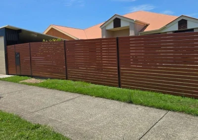 timber slat fencing Logan Central