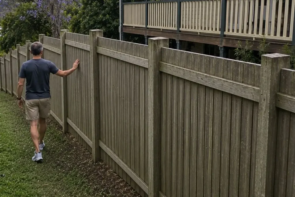 assessing a sloped fence